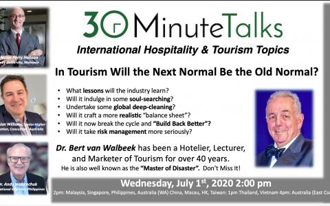 In Tourism Will the Next Normal Be the Old Normal?